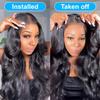 ZIYGBK 24 Inch 5x5 HD Lace Closure Wigs Human Hair Body Wave Wear and Go Glueless Wigs Human Hair Pre Plucked Pre Cut with Baby Hair 200% Density Body Wave Lace Front Wig For Black Women view 3