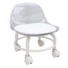 ANGGREK Low Rolling Stool, Space Saving Silent Multifunctional All Matching Short Rolling Stool Chair with Universal Wheels for Home view 1