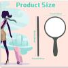 Vinsot 100 Pcs Handheld Mirror Bulk Small Hand Compact Mirrors with Handle Plastic Travel Makeup Portable 3.94 x 2.16 Inch for Birthday Dress up Wedding Practice Pronunciation (Black) view 2