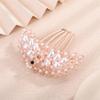 Aimimier Dainty Peacock Faux Pearl Hair Side Combs Faux Pearl Crystal Decorative Metal Comb Party Wedding Bridal Hair Accessories for Women view 4