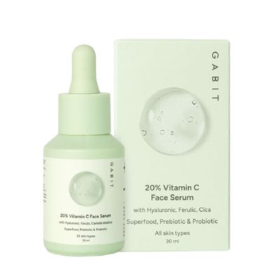 20% Vitamin C Face Serum for Glowing Skin | Brightening Serum for Dark Spots, Dull Skin, Tanned Skin | Improves Wrinkles | Hyaluronic, Ferulic, CiCa, Prebiotic, Probiotic | Oil & PEG free |30 ml