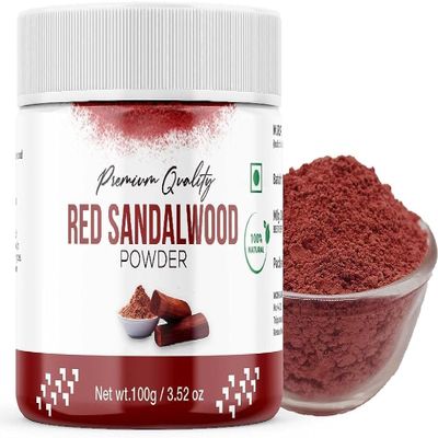 DK Red Sandalwood Facepack Powder for Women - 100 Grams | 100% Pure, Natural No Chemical | Laal Raktha Chandan for Healthy Glowing Skin & De-Tan | for Puja, Skin & Face Care