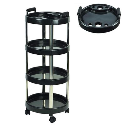 4-Tier Salon Storage Trolley, Rolling Hair Styling Cart for Hairdressers, Barbers & Spas  Mobile Storage Solution for Coloring & Styling Tools