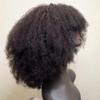 Afro Kinky Curly Glueless Human Hair Wigs 13X6 HD Transparent Lace Frontal Wig Brazilian Human Hair PrePlucked for Women Invisible Bleached Knots Bob Virgin Wig with Bangs Afro Kinky Curly Bob Wig view 1