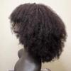 Afro Kinky Curly Glueless Human Hair Wigs 13X6 HD Transparent Lace Frontal Wig Brazilian Human Hair PrePlucked for Women Invisible Bleached Knots Bob Virgin Wig with Bangs Afro Kinky Curly Bob Wig view 2