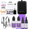V Light Hair Extensions Kit  Portable Handheld V Light Machine with 6 LED Beads & Complete Set of Accessories: Extension Lamp, V Light Glue *2, V Light Removers *2, Remover Tool(Black) view 1
