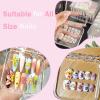24pcs Press on Nail Storage Box with 10M Adhesive Double Sided Tape Acrylic Nail Display Box Artificial False Nail Box Organizer Fake Nail Case Transparent Nail Packaging Boxes for Nail Salon view 4
