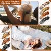 10 Pcs Flat Hair Clips for Women, 3 Styles Tortoise Flat Claw Clips, Strong Hold No Slip French Flat Hair Clips for Thin Thick Curly Hair, Tortoiseshell view 3