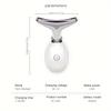 7-Color LED Facial Massager for Skin Care  Portable Multifunctional Face Massager Tool with Heat & Vibration, Anti-Aging & Wrinkle Reduction, Glossy White view 2