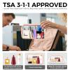 10 Pack Travel Toiletry Bag, Clear Makeup Bag, TSA Approved Cosmetic Bag with Zipper, Clear Organizer Carry on Bag for Women, PVC Cosmetic Pouch for Airport Airline Compliant (Rose Pink, 10 Packs) view 3