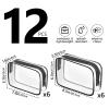 AURUZA Clear Makeup Bag,Portable Travel Toiletry Bags with Zipper, TSA Approved Clear Organizer Bags, PVC Cosmetic Pouch for Airport Airline Compliant view 2