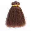 #30 Light Brown Human Hair Bundles Color 30 Kinky Curly Bundles Brazilian Virgin Remy Hair Light Brown Curly Extensions 24 26 28 Inch view 3