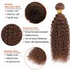 #30 Light Brown Human Hair Bundles Color 30 Kinky Curly Bundles Brazilian Virgin Remy Hair Light Brown Curly Extensions 24 26 28 Inch view 4
