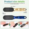 2Pcs Nano Glass Foot File,Nano-Glass Foot File,Foot Scraper for Callus Removal,Veinsgrain Foot Files (Gold+Blue) view 2