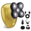 5-in-1 Electric Cordless Razor for Men Head Shaver for Bald Men Grooming Kit with Nose Trimmer-Hair Clippers-Facial Brush, LED Display Rotary Shavers,USB Charging Rechargeable (Gold) view 1