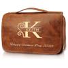 3-in-1 Extra Large Personalized Toiletry Bag For Men, Custom Hanging Travel Organizer Bag, Engraved Leather Waterproof Travel Kit & Gifts for Him Husband Father (Father's Day, Christmas) view 1