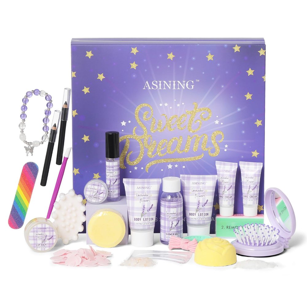 Beauty Advent Calendar 24 Days of Holiday Advent Calendar for Women, Mom, Wife, Her Holiday Gift,Pamper Kit- Unique Lavender Spa Gifts Basket Set Self-Care Spa Set  Body Care Skin Care