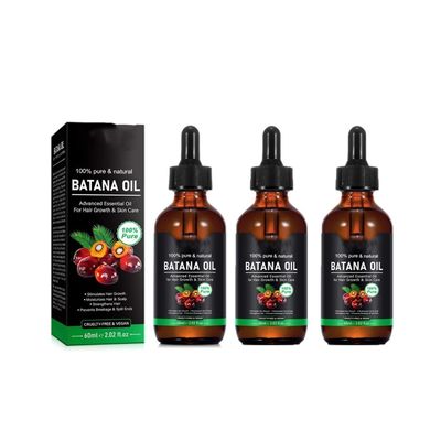 DFGHzHP Batana Oil - 100% Pure & Natural from Honduras for Hair Growth, Eliminates Split Ends, Enhances Radiance & Nourishment for All Hair Types, 2.02 Fl Oz(3Count (Pack of 3))
