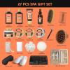 27Pcs Christmas Spa Gifts Basket for Men - Bath and Body Gift Basket Set for Dad with Massager & More | Perfect Gifts for Valentine's Day, Fathers Day, Birthday Gifts Beard Bath Spa Gift Set for Men view 2