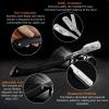 Straight Razor For Men - Premium Stainless Steel Barber Shaving Kit With Wooden Handle & Safety Guard, Single Blade Precision For Smooth Shaving With 10 Blades, Brown Spider Wood Handle, Black view 4