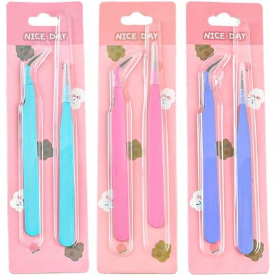 6pcs Portable Sticker Tweezers Nail Art Tweezers Jewel Picker DIY Scrapbook Supplies for Crafting Jewelry Stickers