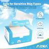AIDEA XL Face Towels Disposable-200Ct (4 Box), Clean Facial Cloths, Facial Cleansing Wipes for Sensitive Skin, Face Towelettes for Makeup Removing, Nursing, Travel, Dry Wipes 9.84"11.81" view 2
