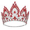 DBFBDTU Miss Universe Round Crowns Rhinestones Wedding Bridal Hair Accessories Diadem Wedding Silver AB Color view 4