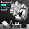 5-in-1 Electric 7D Head Shavers for Bald Men,Wet Dry Waterproof Cordless Men's Rotary Razor for Head/Face, Grooming Kit with Nose Trimmer-Hair Clippers, LED Display USB Charging Rechargeable view 2