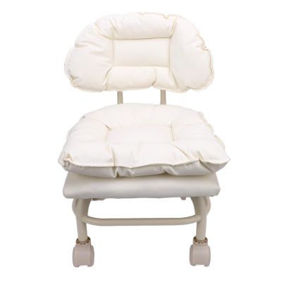 Low Rolling Stool, PU Rotating Low Chair with Back Support, Rolling Garage Stool | Stool Chair | Small Rolling Chair | Rolling Seat | Swivel Stool for Home Office Salons