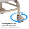 Low Rolling Stool, PU Rotating Low Chair with Back Support, Rolling Garage Stool | Stool Chair | Small Rolling Chair | Rolling Seat | Swivel Stool for Home Office Salons view 3