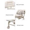 Low Rolling Stool, PU Rotating Low Chair with Back Support, Rolling Garage Stool | Stool Chair | Small Rolling Chair | Rolling Seat | Swivel Stool for Home Office Salons view 4