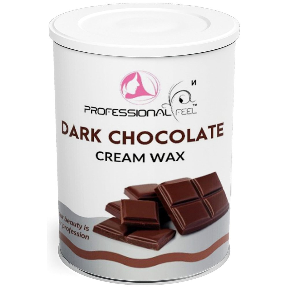 Dark Chocolate Cream Wax With Wax Strips, hydro soluble wax For Face, Upper Lips, Arms, Legs, Bikini Line, Underarms and Full Body (800 Grams)