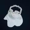 100% Mulberry Silk 2 Bath Gloves and Headband for Washing Face White Color Real silk Accessories view 1
