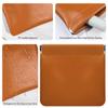 (2-Pack) Mini PU Leather Makeup Bag for Purse  Waterproof Self-Closing Travel Cosmetic Pouch for Coins, Lipstick, Earphones, Keys & Small Items  Compact Organizer in Black & Brown view 2