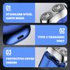 New Model Mini Dual-Head Electric Shaver for Men, 2025 Upgraded Pocket Shaver USB Mini Shavers, Washable Double Head Rechargeable Waterproof Compact for Travel (Green) view 3
