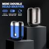 New Model Mini Dual-Head Electric Shaver for Men, 2025 Upgraded Pocket Shaver USB Mini Shavers, Washable Double Head Rechargeable Waterproof Compact for Travel (Green) view 4