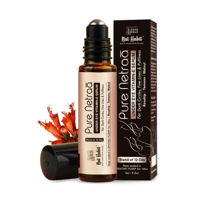 Na-t H/abit Pure Netraa Under Eye Serum For Fine lines, Puffiness, Wrinkles & Dark Circles For Men & Women With Vitamin C, Vitamin E and Retinol (9.2 ml)