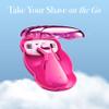 Athena Club Women's Mini Travel Razor Shave Kit, 1 Mini Travel Razor Handle + 5 Blade Refills, Super Pink view 2