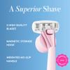 Athena Club Women's Razor Shave Kit, 1 Rose Razor Handle + 6 Blade Refills view 2