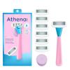 Athena Club Women's Razor Shave Kit, 1 Pool Party Razor Handle + 6 Blade Refills view 1