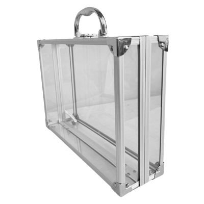 harayaa Aluminum Alloy Carrying Case PE Transparent Board Clear Makeup Tool Case