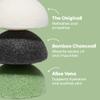 Atlantis People - Large Konjac Face Sponge Set, Natural Facial Sponges - for Daily Face Cleansing and Gentle Exfoliation - with Konjac Roots, Bamboo Charcoal and Aloe Vera, 3pcs. view 2