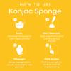 Atlantis People - Large Konjac Face Sponge Set, Natural Facial Sponges - for Daily Face Cleansing and Gentle Exfoliation - with Konjac Roots, Bamboo Charcoal and Aloe Vera, 3pcs. view 4