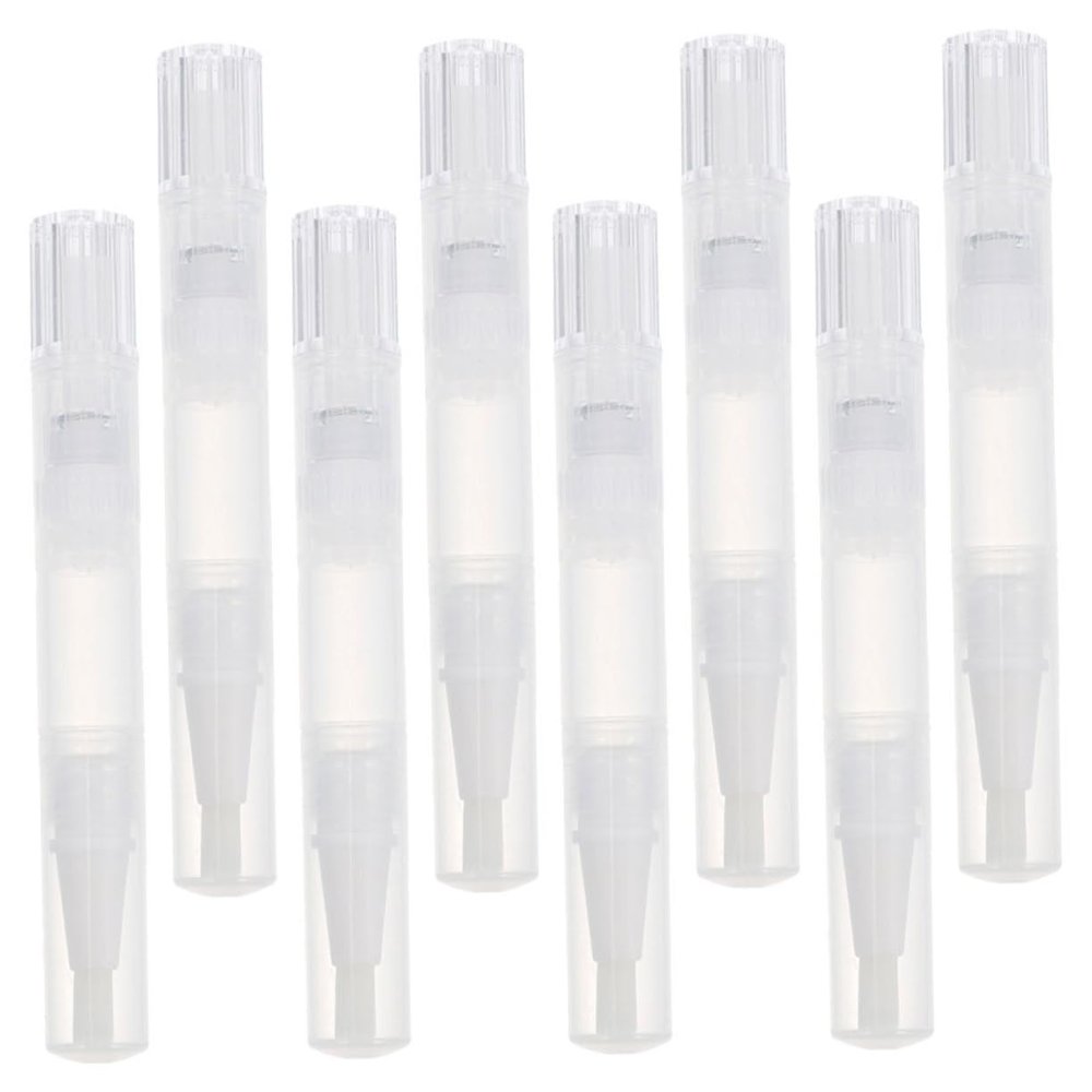 8Pcs Empty Nail Oil Pens 1.4ml Plastic PP Refillable Tube