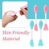 4 Pcs 2 in 1 Double-Sided Facial Scrubber Brush Tool, Silicone Facial Cleansing Brush, Face Masks Skincare Brushes for Pore Cleansing, Remove Blackheads, Makeup Skincare Removal view 3