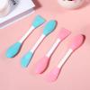 4 Pcs 2 in 1 Double-Sided Facial Scrubber Brush Tool, Silicone Facial Cleansing Brush, Face Masks Skincare Brushes for Pore Cleansing, Remove Blackheads, Makeup Skincare Removal view 4