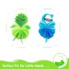 2 Pack Kids Bath Sponges with Cute Animal Designs, Soft Loofah Pouf for Gentle Exfoliation, Fun Shower Scrubber for Toddlers and Children, Body Wash Sponge for Boys and Girls view 4