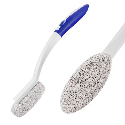 Long Handle Pumice Stone, Exfoliating Dead Skin Remover with 35cm Handle for Easy Foot Care - Suitable for Pedicure, Massage and Scrubbing