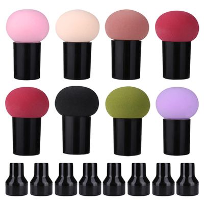 8 Pcs Mushroom Makeup Sponges with Handle, Makeup Sponge Kit Makeup Beauty Tool for Foundation Head Makeup Brush for Women Girls,Wet and Dry Dual-use Makeup Puff