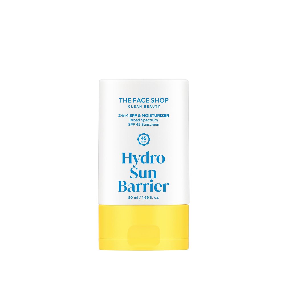 THE FACE SHOP Hydro Sun Barrier Moisturizer SPF 45, Daily Hydrating Facial Sunscreen & Moisturizer, for Oily Skin, Formulated with Calendula & Niacinamide, No White Cast, 1.69 Fl. Oz.